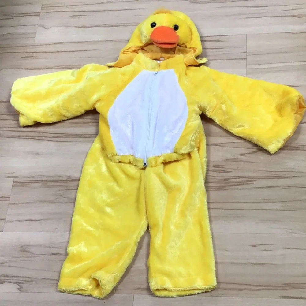 Chrisha Playful Plush Infant Yellow Duck Detachable Hood Kids Costume‎ 12-18M